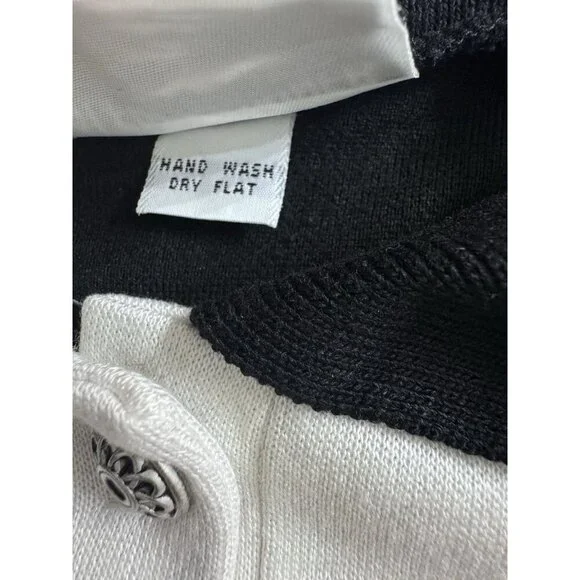 Vintage Alfred Dunner USA Made Size 1X Black & White Collared Sweater Plus Size - Picture 5 of 9